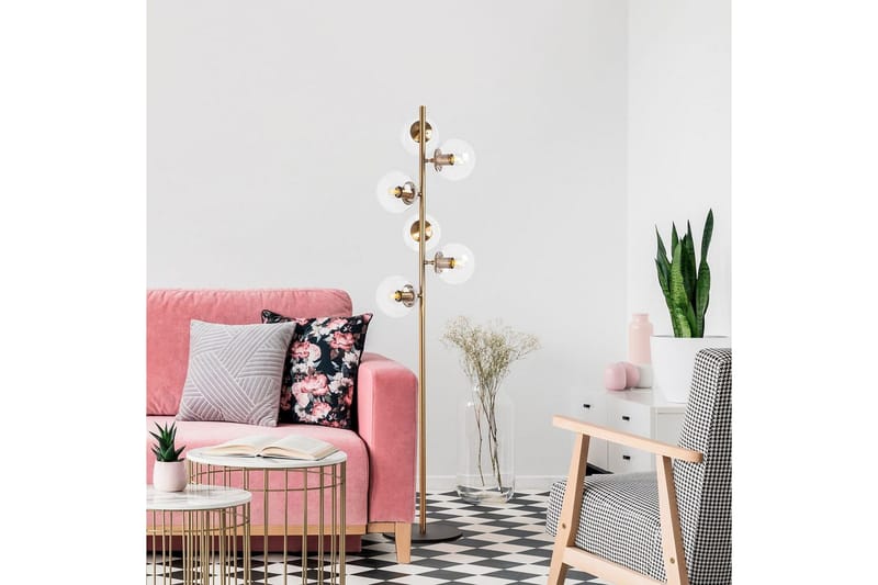 Sudattiavalaisin Subin Vintage Läpinäkyvä - Vintage Läpinäkyvä - Valaistus - Sisävalaistus & lamput - Lattiavalaisin - 3-vartinen lattiavalaisin