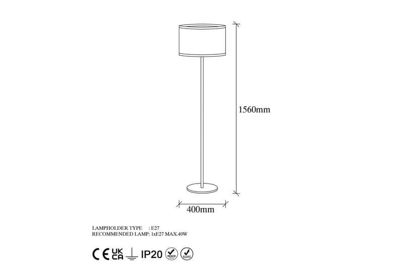 Sudattiavalaisin Talra Vintage - Monivärinen - Valaistus - Sisävalaistus & lamput - Lattiavalaisin - 3-vartinen lattiavalaisin