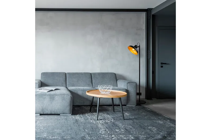 Sudattiavalaisin Zinra Musta / Kulta - 30 x 43 cm - Valaistus - Sisävalaistus & lamput - Lattiavalaisin - 3-vartinen lattiavalaisin