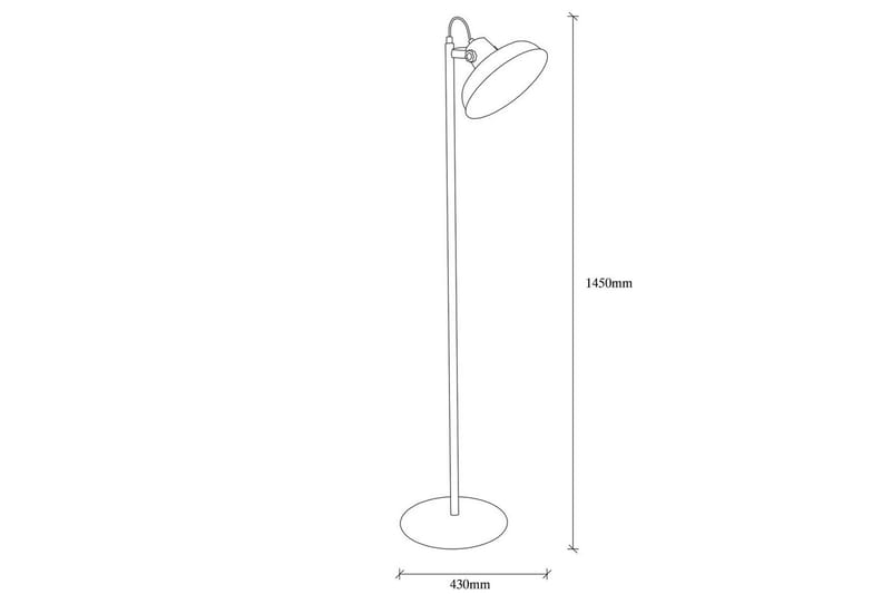 Sudattiavalaisin Zinra Musta / Kulta - 30 x 43 cm - Valaistus - Sisävalaistus & lamput - Lattiavalaisin - 3-vartinen lattiavalaisin