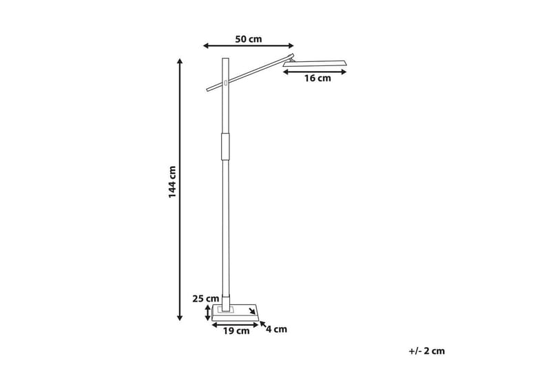 Tyrekli Lattiavalaisin 144 cm - Hopea - Valaistus - Sisävalaistus & lamput - Lattiavalaisin - 3-vartinen lattiavalaisin