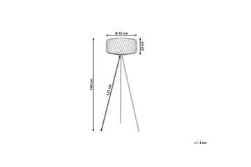 Vendaval Lattiavalaisin 145 cm - Musta - Valaistus - Sisävalaistus & lamput - Lattiavalaisin - 5-vartinen lattiavalaisin