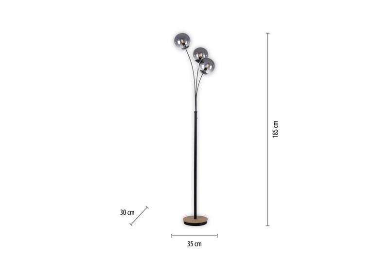 Widow Just Light -Lattiavalaisin - Valaistus - Sisävalaistus & lamput - Lattiavalaisin - 3-vartinen lattiavalaisin