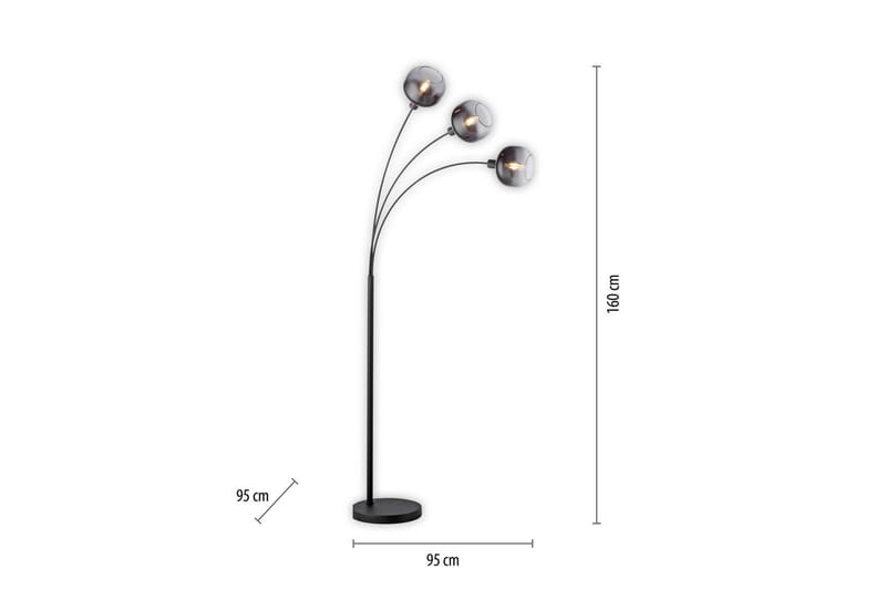 Zea Just Light Lattiavalaisin - Valaistus - Sisävalaistus & lamput - Lattiavalaisin - 3-vartinen lattiavalaisin