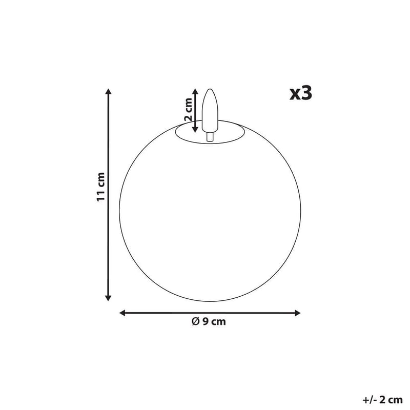 LED-kynttilä Ambrosia Setti 3 - Sisustustuotteet - Joulukoristeet & juhlakoristeet - Joulukoristeet - Joulukynttilä