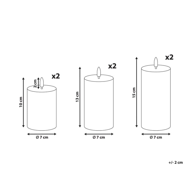 LED-kynttilä Braise setti 6:lla - Sisustustuotteet - Joulukoristeet & juhlakoristeet - Joulukoristeet - Joulukynttilä