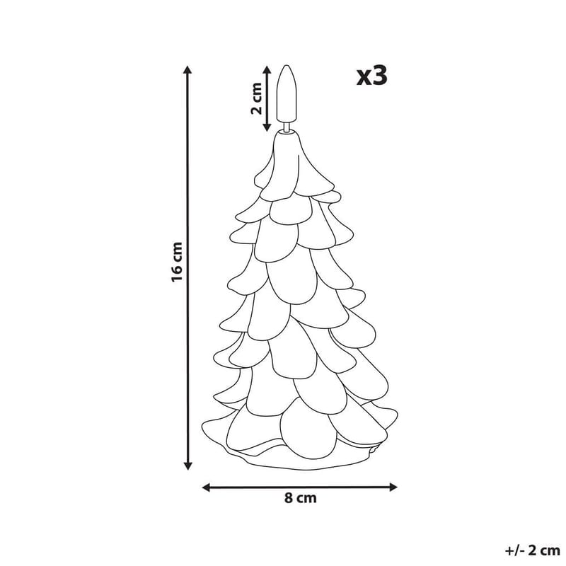 LED-kynttilä Veloura Sarja 3 - Sisustustuotteet - Joulukoristeet & juhlakoristeet - Joulukoristeet - Joulukynttilä
