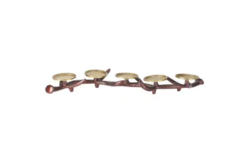 Ljusstake Beliani Cleonae Brown||GOLD - Sisustustuotteet - Kynttilä & tuoksut - Kynttilänjalat & lyhdyt