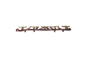 Ljusstake Beliani Cleonae Brown||GOLD - Sisustustuotteet - Kynttilä & tuoksut - Kynttilänjalat & lyhdyt