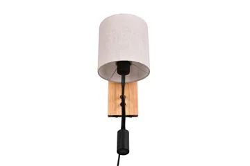 Seinävalaisin Nilam Lukuvalolla 18cm LED+ E27 Luonnonpuu - TRIO - Valaistus - Sisävalaistus & lamput - Makuuhuoneen valaisin - Seinävalaisin makuuhuone