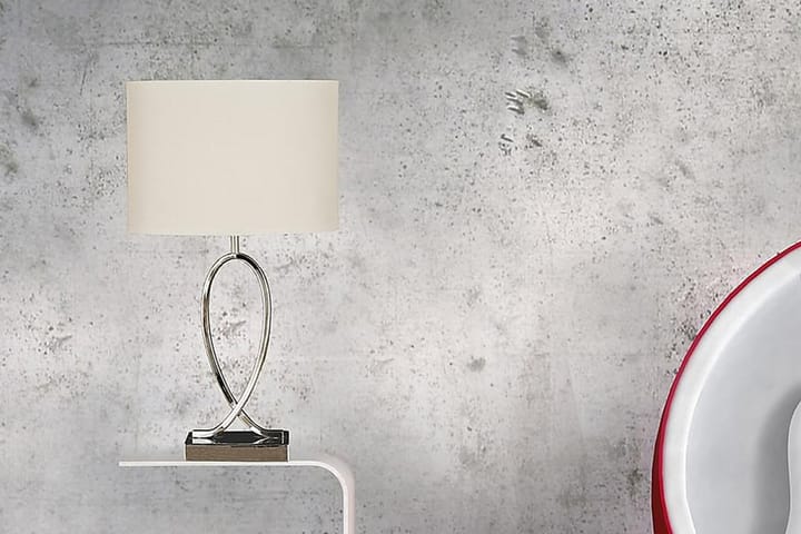 Pöytävalaisin Posh Kromi/Valkoinen - Aneta Lighting - PH lamppu - Verkkovalaisin - Pöytävalaisin - Ikkunavalaisin jalalla - Kaarivalaisin - Olohuoneen valaisin - Yöpöydän valaisin - Tiffanylamppu - Riisipaperivalaisin