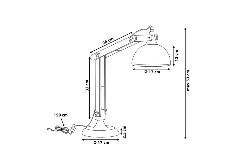 Pöytävalaisin Salado 53 cm - Valaistus - Sisävalaistus & lamput - Pöytävalaisin - Työpöytävalaisin