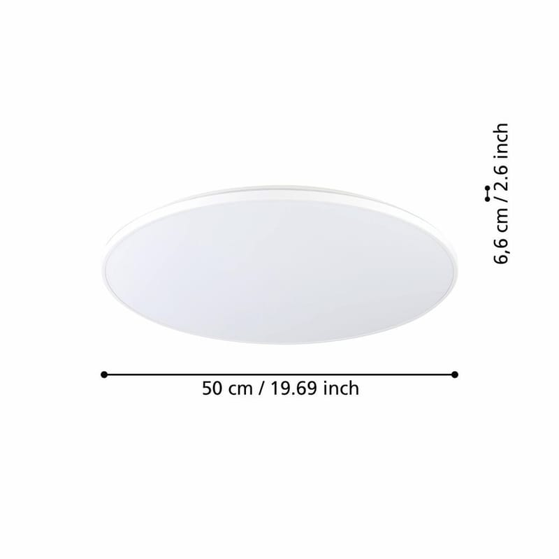 Pinnalle asennettava lamppu Crespillo - 500 mm - Valaistus - Sisävalaistus & lamput - Olohuoneen valaisin