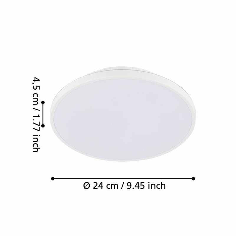 Pinnalle asennettava lamppu Crespillo-rakenne - 240 mm - Valaistus - Sisävalaistus & lamput - Olohuoneen valaisin