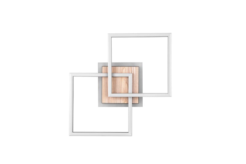 LED-Kattovalaisin Giro Neliö Mattamusta/Puu - TRIO - Valaistus - Sisävalaistus & lamput - Plafondit