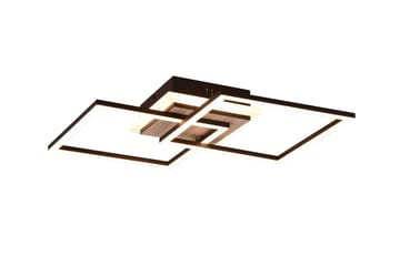 LED-Kattovalaisin Giro Neliö Mattamusta/Puu - TRIO - Valaistus - Sisävalaistus & lamput - Plafondit