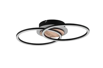 LED-Kattovalaisin Giro Pyöreä Mattamusta/Puu - TRIO - Valaistus - Sisävalaistus & lamput - Plafondit