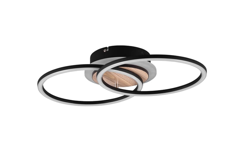 LED-Kattovalaisin Giro Pyöreä Mattamusta/Puu - TRIO - Valaistus - Sisävalaistus & lamput - Plafondit