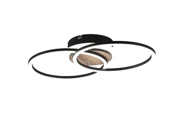 LED-Kattovalaisin Giro Pyöreä Mattamusta/Puu - TRIO - Valaistus - Sisävalaistus & lamput - Plafondit
