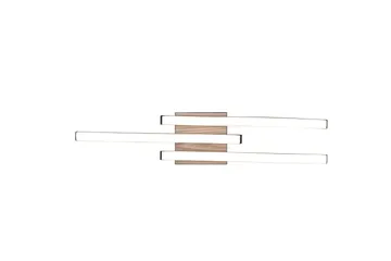 LED-Kattovalaisin Route 3-os Mattamusta/Puu - TRIO - Valaistus - Sisävalaistus & lamput - Plafondit