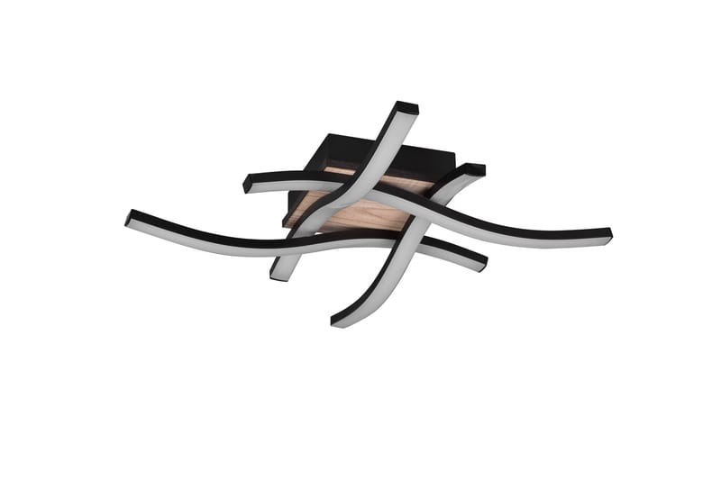 LED-Kattovalaisin Route 4-os Mattamusta/Puu - TRIO - Valaistus - Sisävalaistus & lamput - Plafondit