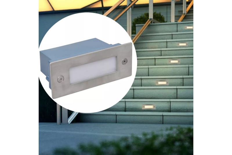 LED Upotettu Porrasvalaisin 12 kpl 44x11x56 mm - Hopea - Valaistus - Sisävalaistus & lamput - Porrasvalaistus