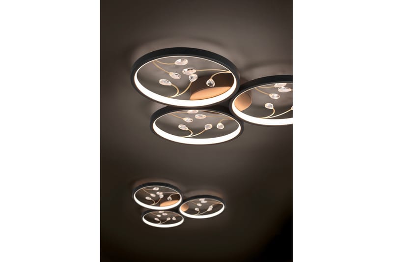 LED-Kattovalaisin Groovy 3-os Mattamusta/Kulta - TRIO - Valaistus - Sisävalaistus & lamput - Riippuvalaisimet