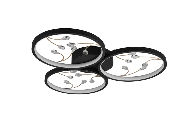 LED-Kattovalaisin Groovy 3-os Mattamusta/Kulta - TRIO - Valaistus - Sisävalaistus & lamput - Riippuvalaisimet