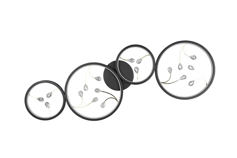 LED-Kattovalaisin Groovy 4-os Mattamusta/Kulta - TRIO - Valaistus - Sisävalaistus & lamput - Riippuvalaisimet