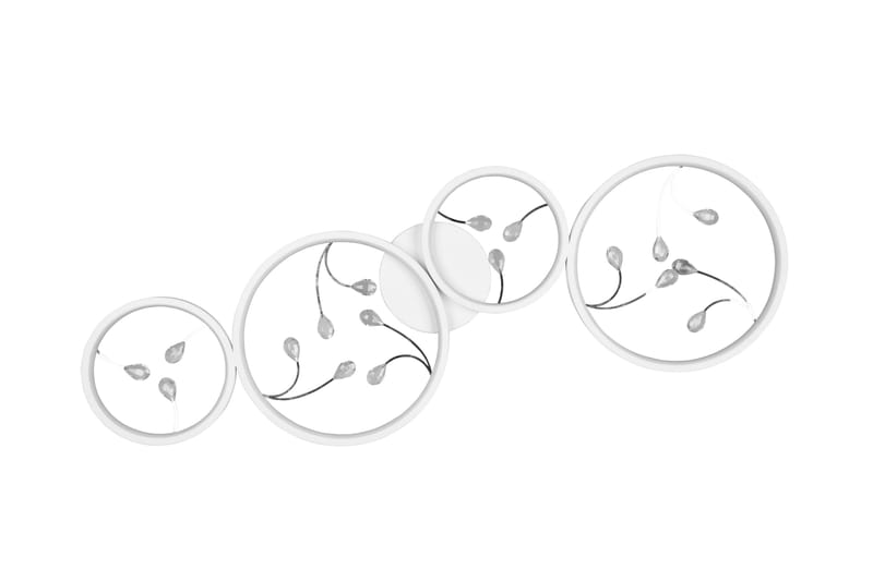 LED-Kattovalaisin Groovy 4-os Mattavalkoinen/Kromi - TRIO - Valaistus - Sisävalaistus & lamput - Riippuvalaisimet