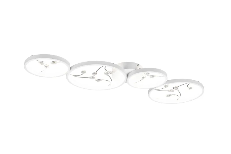 LED-Kattovalaisin Groovy 4-os Mattavalkoinen/Kromi, TRIO