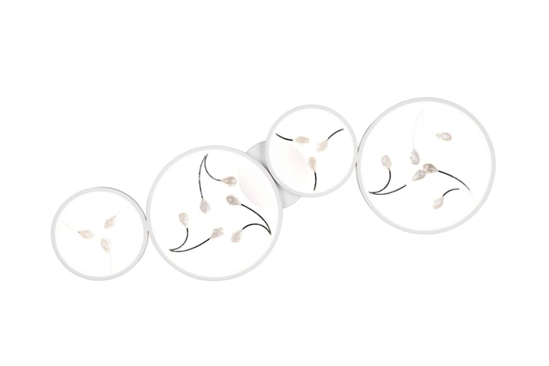 LED-Kattovalaisin Groovy 4-os Mattavalkoinen/Kromi - TRIO - Valaistus - Sisävalaistus & lamput - Riippuvalaisimet