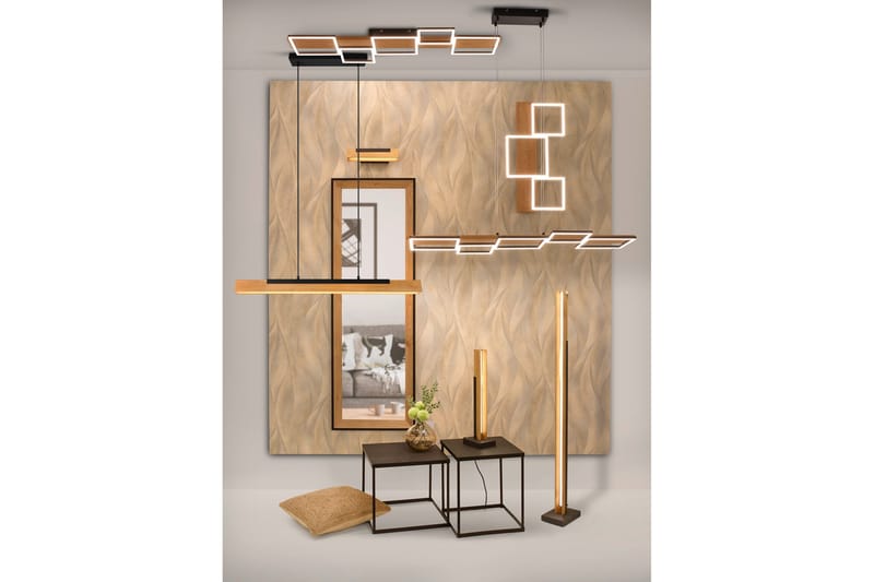 LED-Kattovalaisin Harper 115 cm Mattamusta/Puu - TRIO - Valaistus - Sisävalaistus & lamput - Riippuvalaisimet