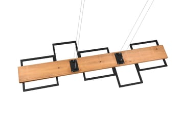 LED-Riippuvalaisin Harper  Mattamusta/Puu - TRIO - Valaistus - Sisävalaistus & lamput - Riippuvalaisimet