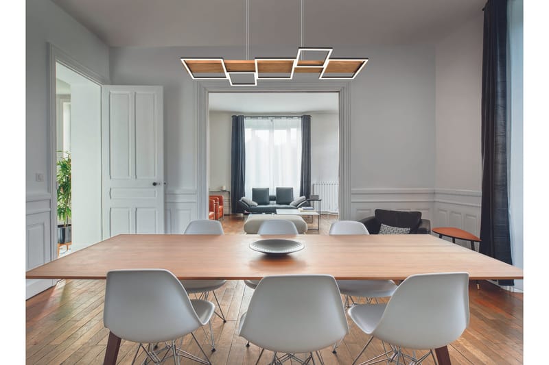 LED-Riippuvalaisin Harper  Mattamusta/Puu - TRIO - Valaistus - Sisävalaistus & lamput - Riippuvalaisimet