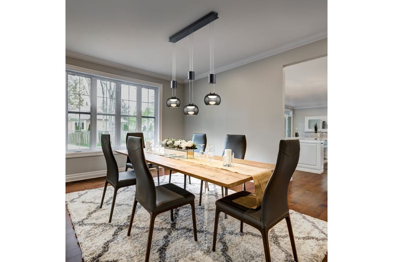 LED-Riippuvalaisin Madison 3-os Mattamusta - TRIO - Valaistus - Sisävalaistus & lamput - Riippuvalaisimet