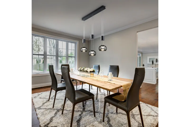 LED-Riippuvalaisin Madison 3-os Mattamusta - TRIO - Valaistus - Sisävalaistus & lamput - Riippuvalaisimet