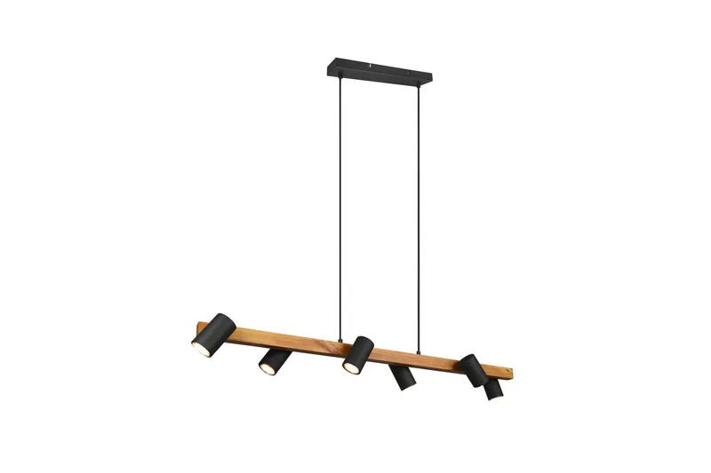 Riippuvalaisin Marley 115 cm 6-os. Mattamusta/Puu, Trio