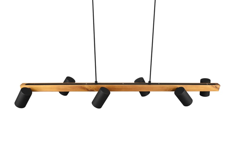 Riippuvalaisin Marley 115 cm 6-os. Mattamusta/Puu - Trio - Valaistus - Sisävalaistus & lamput - Riippuvalaisimet