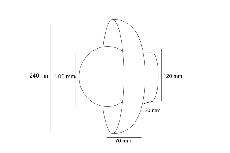 Beylin seinävalaisin 24 cm pyöreä - Valaistus - Sisävalaistus & lamput - Seinävalaisimet - Seinäplafondi