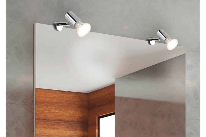 Seinäpeiliin kiinnitettävä valaisin 1-Os. Lorenzo H2O Gu10 K - Trio - Riisipaperivalaisin - Tiffanylamppu - Verkkovalaisin - Lightbox - Kaarivalaisin - Seinäplafondi - PH lamppu