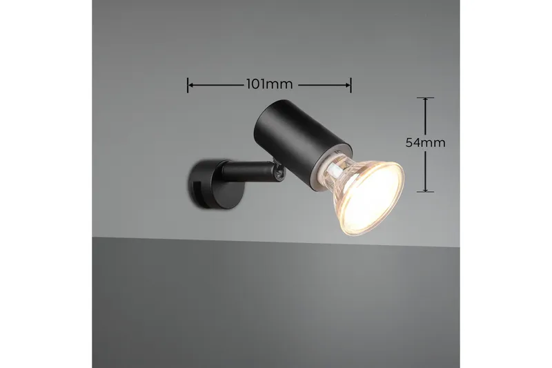 Seinäpeiliin kiinnitettävä valaisin 1-Os. Lorenzo Mattamusta - Trio - Valaistus - Sisävalaistus & lamput - Seinävalaisimet - Seinäplafondi