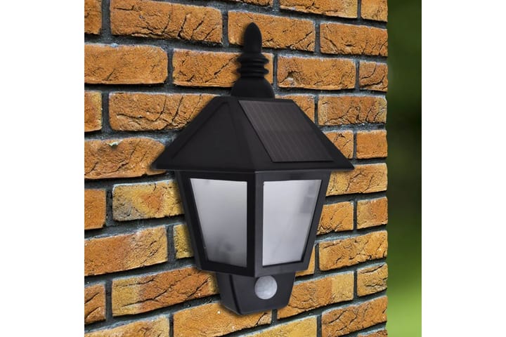 Aurinkoenergialla Toimiva Seinälamppu Liikkeentunnistimella - Musta - Seinävalaisin makuuhuone - Riisipaperivalaisin - Kaarivalaisin - Verkkovalaisin - Seinävalaisin - PH lamppu - Lightbox - Tiffanylamppu