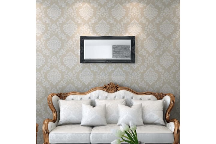 Seinäpeili Barokkityylinen 100x50 cm Musta - Musta - Seinävalaisin makuuhuone - Riisipaperivalaisin - Kaarivalaisin - Verkkovalaisin - Seinävalaisin - PH lamppu - Lightbox - Tiffanylamppu