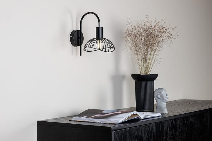 Seinävalaisin Rossens Himmennettävä LED Suuri - Musta - Seinävalaisin makuuhuone - Riisipaperivalaisin - Kaarivalaisin - Verkkovalaisin - Seinävalaisin - PH lamppu - Lightbox - Tiffanylamppu