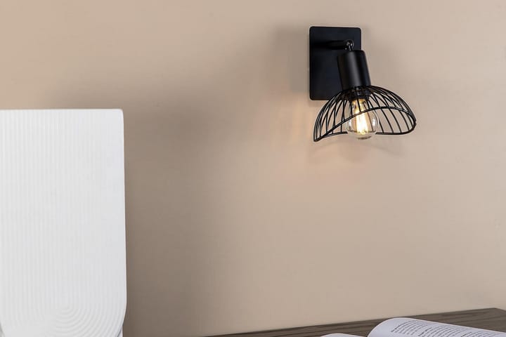 Seinävalaisin Rossens Himmennettävä LED Pieni - Musta - Seinävalaisin makuuhuone - Riisipaperivalaisin - Kaarivalaisin - Verkkovalaisin - Seinävalaisin - PH lamppu - Lightbox - Tiffanylamppu