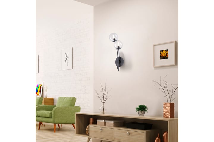 Seinävalaisin Widow Musta - Seinävalaisin makuuhuone - Riisipaperivalaisin - Kaarivalaisin - Verkkovalaisin - Seinävalaisin - PH lamppu - Lightbox - Tiffanylamppu