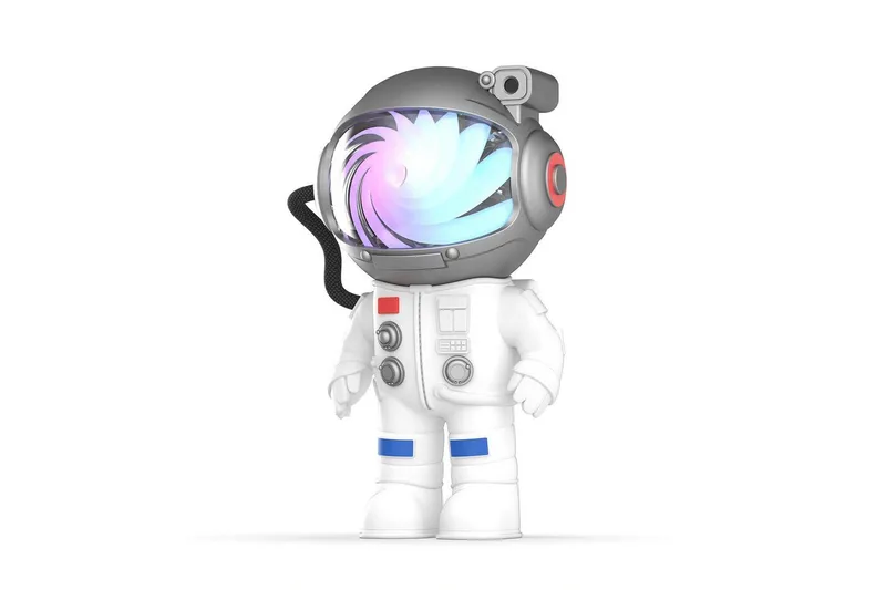 Lasten lamppu Mobility On Board Stellar Light Space Astronaut, Valkoinen