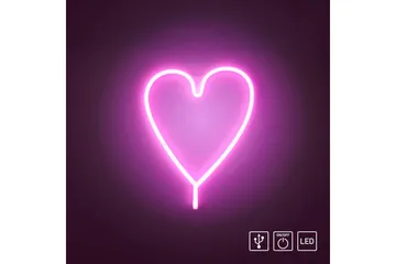 Neon-Heart Just Light Koristevalaisin - Valaistus - Sisävalaistus & lamput - Tunnelmavalaistus - Valoverkko