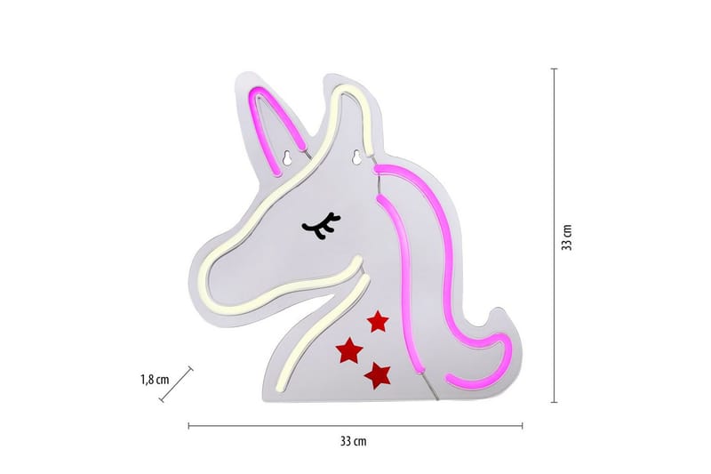 Neon Unicorn Just Light Koristeellinen Lamppu - Valaistus - Sisävalaistus & lamput - Tunnelmavalaistus - Koristevalaistus eläimet & hahmot